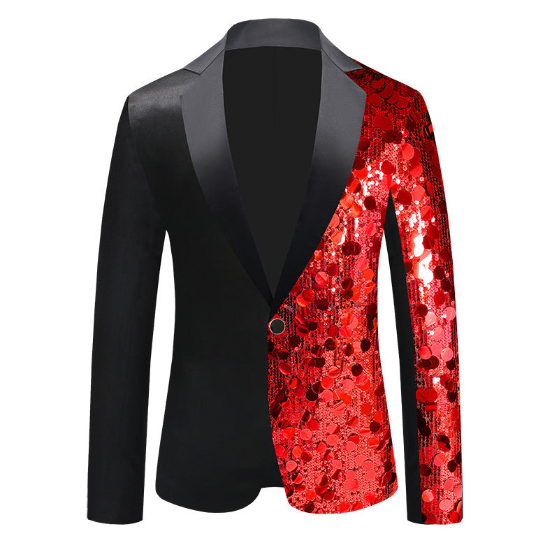 Men's Sequined Suit Jacket Dance Dress