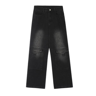 Fashion Denim Cargo Pants Trousers Men