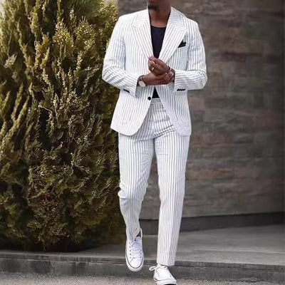 American Light Luxury Business Casual Trousers Striped Suit