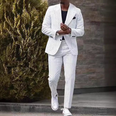 American Light Luxury Business Casual Trousers Striped Suit